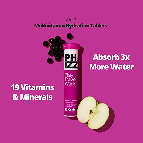 Phizz 2-in-1 Multivitamin & Rehydration Electrolyte Effervescent 12x20Tabs Apple & Blackcurrant - Sports Nutrition at MySupplementShop by Phizz