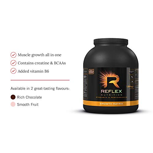 Reflex Nutrition Growth Matrix 1.8Kg Rich Chocolate - Protein at MySupplementShop by Reflex Nutrition