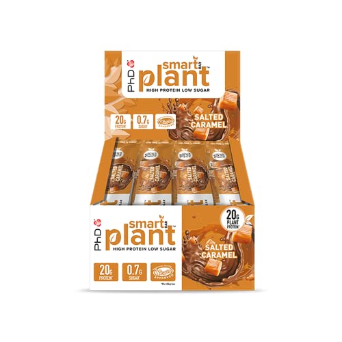 PhD Smart Bar Plant Vegan Protein bar Salted Caramel-12 Bars - Default Title - Protein at MySupplementShop by PhD