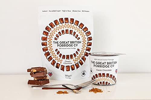 The Great British Porridge Co. Classic Chocolate 100% Natural Instant Porridge Pot (8 x 60g Porridge pots) - Sports Nutrition at MySupplementShop by The Great British Porridge Co.