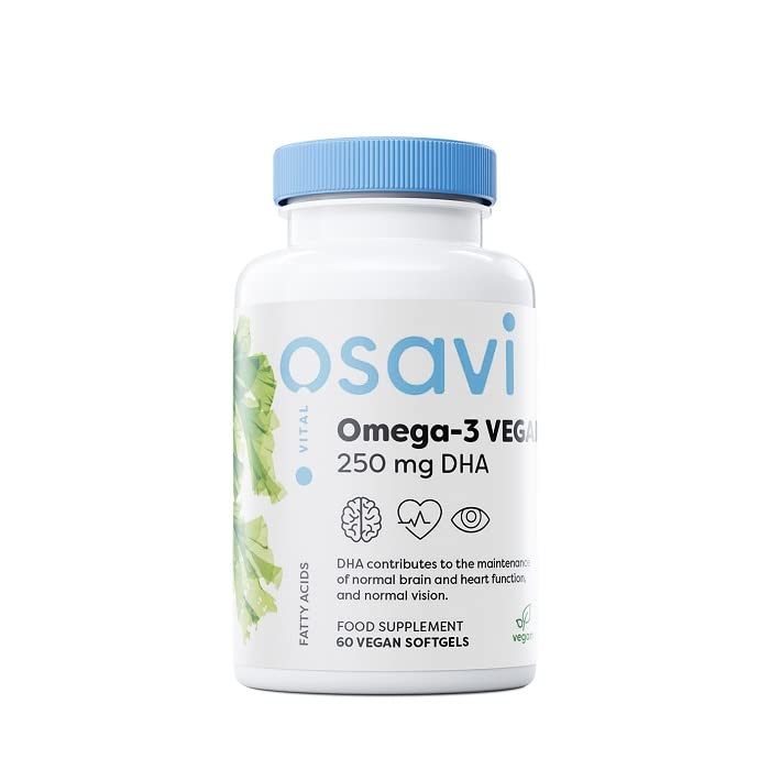 Osavi Omega-3 Vegan, 250mg DHA - 60 vegan softgels - Omegas, EFAs, CLA, Oils at MySupplementShop by Osavi