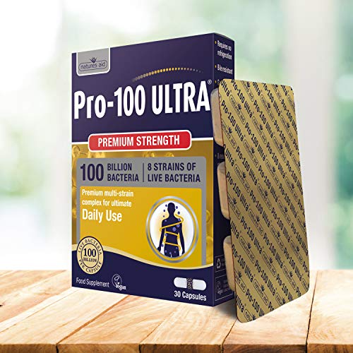 Natures Aid Pro-100 Ultra 8 Strain Complex 30 Caps - Sports Nutrition at MySupplementShop by Natures Aid