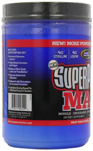 Gaspari Nutrition SuperPump Max 640g Fruit Punch - Nitric Oxide Boosters at MySupplementShop by Gaspari Nutrition