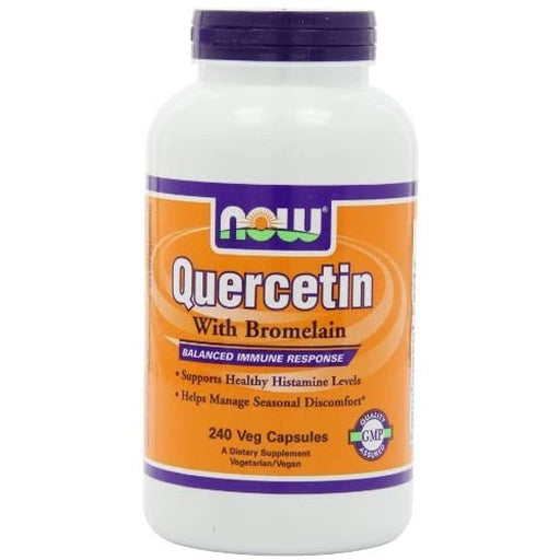 NOW Foods Quercetin with Bromelain - 240 vcaps - Health and Wellbeing at MySupplementShop by NOW Foods