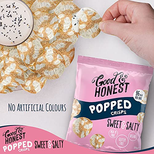 Good & Honest Popped Crisps 24x23g Sweet & Salty - Sports Nutrition at MySupplementShop by Good & Honest