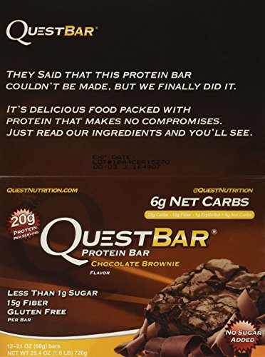 Quest Nutrition Bar 12x60g Chocolate Brownie - Sports Nutrition at MySupplementShop by Quest Nutrition