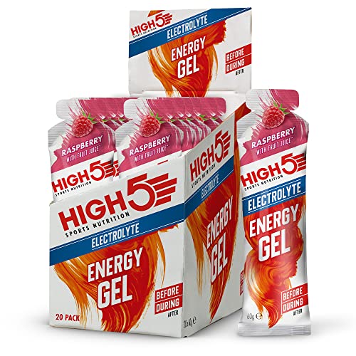 HIGH5 Energy Gel Electrolyte 5x60g Raspberry - Sports Nutrition at MySupplementShop by HIGH5