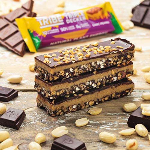 Tribe Nut Butter Triple Decker Plant Protein Bar  12x40g Choc Peanut - Protein Bars at MySupplementShop by Tribe