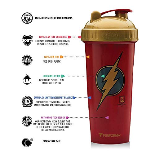 Performa Shakers Justice League Shaker Flash 800ml - Sports Nutrition at MySupplementShop by Performa Shakers