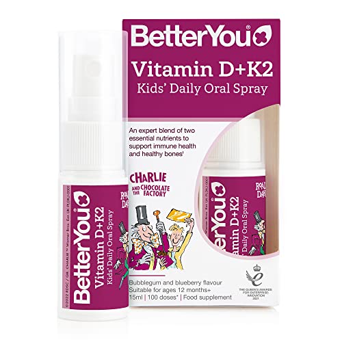 BetterYou Vitamin D + K2 Kids' Daily Oral Spray, Blueberry and bubblegum flavour - Children's Health at MySupplementShop by BetterYou