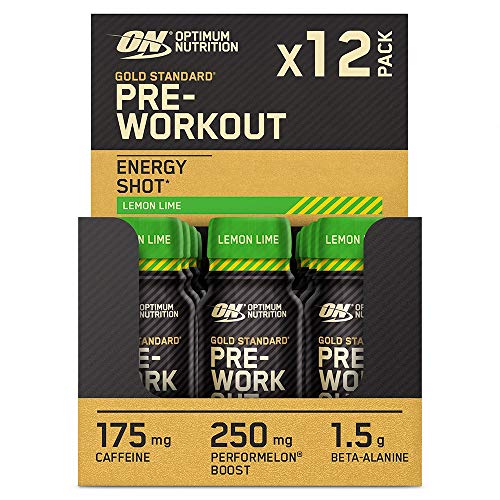 Optimum Nutrition Gold Standard Pre Workout Shot 12x60ml Lemon & Lime - Sports Nutrition at MySupplementShop by Optimum Nutrition