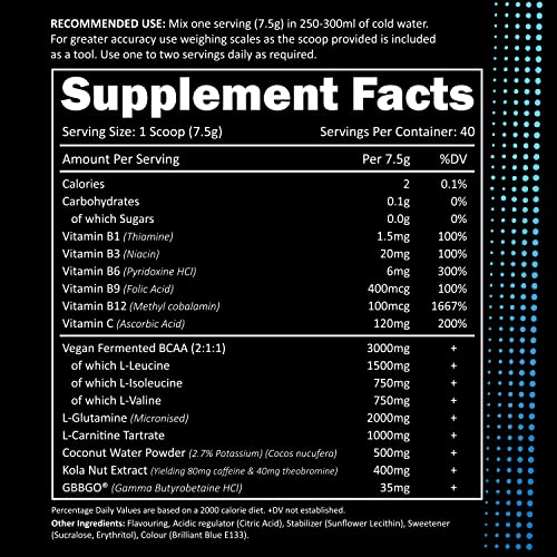 Efectiv Nutrition Amino Lean 240g Blue Razz Slush - Amino Acids and BCAAs at MySupplementShop by Efectiv Nutrition