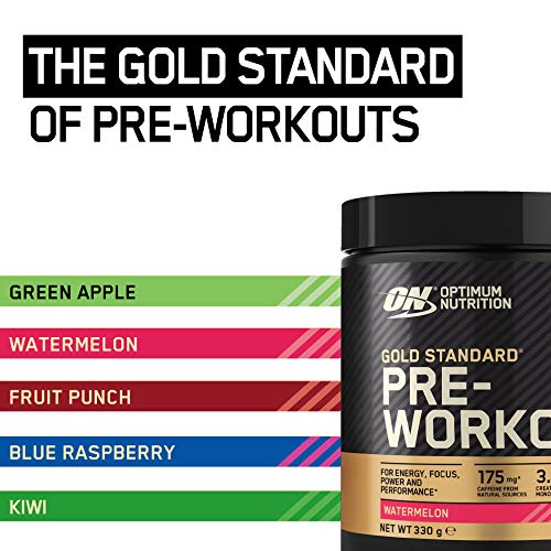 Optimum Nutrition Gold Standard Pre Workout Watermelon Flavoured Powder 330g - Pre & Post Workout at MySupplementShop by Optimum Nutrition