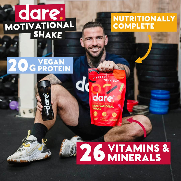 dare. Motivational Shake 750g Cocoa & Jaffa Orange - Sports Supplements at MySupplementShop by dare.