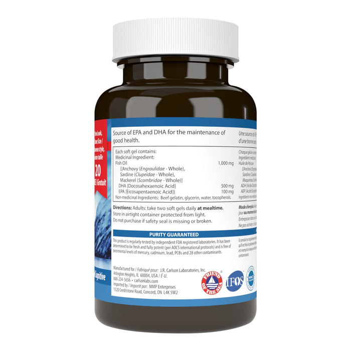 Carlson Labs Super DHA Gems, 500mg - 60 + 20 softgels - DHA at MySupplementShop by Carlson Labs