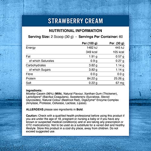 Applied Nutrition Casein 1.8kg Strawberry - Protein at MySupplementShop by Applied Nutrition