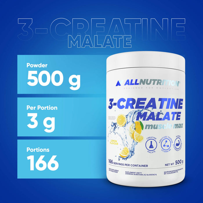 Allnutrition 3-Creatine Malate, Lemon 500g - Creatine Powder at MySupplementShop by Allnutrition