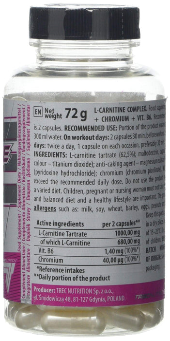 Trec Nutrition L-Carnitine Complex - 90 caps - Amino Acids and BCAAs at MySupplementShop by Trec Nutrition