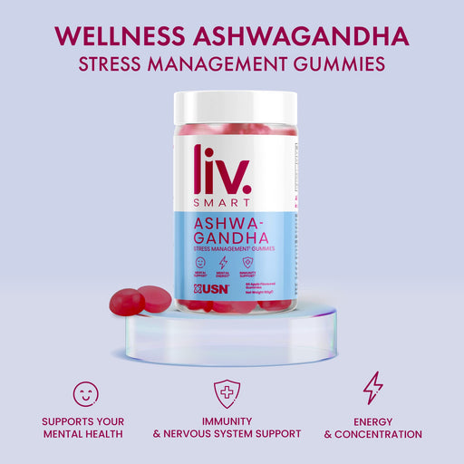 USN Liv.Smart Ashwagandha Gummies 60 Softgels - Supplements at MySupplementShop by USN