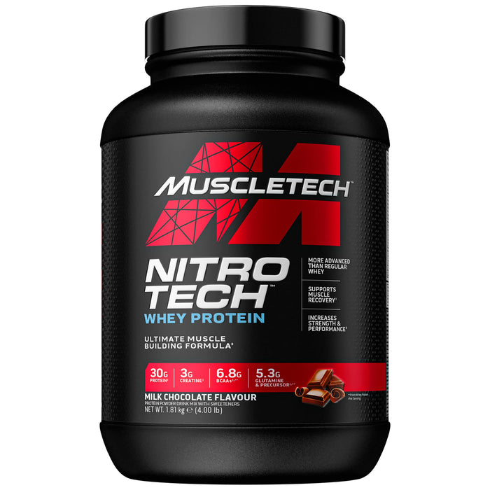 MuscleTech Nitro-Tech, Milk Chocolate - 1800 grams - Creatine Supplements at MySupplementShop by Muscletech