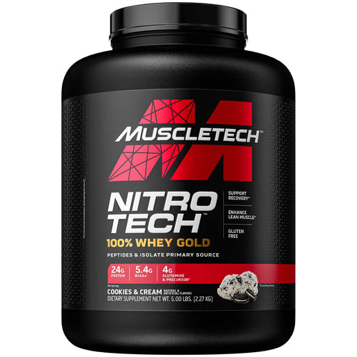 MuscleTech Nitro-Tech 100% Whey Gold, Cookies & Cream - 2270 grams (EAN 631656710489) - Protein at MySupplementShop by MuscleTech