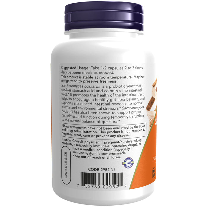 NOW Foods Saccharomyces Boulardii - 120 vcaps - Health and Wellbeing at MySupplementShop by NOW Foods