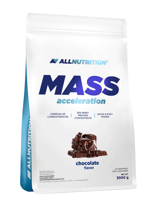 Allnutrition Mass Acceleration, Chocolate - 3000 grams - Weight Gainers & Carbs at MySupplementShop by Allnutrition