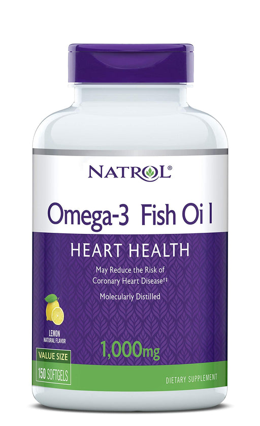 Natrol Omega-3 Fish Oil, 1000mg - 150 softgels - Omegas, EFAs, CLA, Oils at MySupplementShop by Natrol