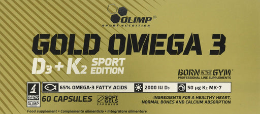 Olimp Nutrition Gold Omega 3 D3 + K2 Sport Edition - 60 caps - Omegas, EFAs, CLA, Oils at MySupplementShop by Olimp Nutrition