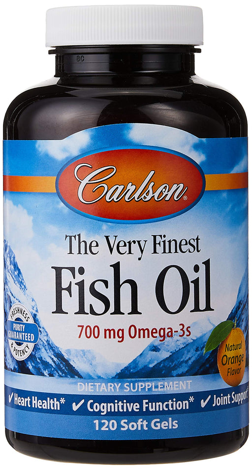 Carlson Labs The Very Finest Fish Oil - 700mg Omega-3s, Natural Orange - 120 + 30 softgels - Fish Oils at MySupplementShop by Carlson Labs