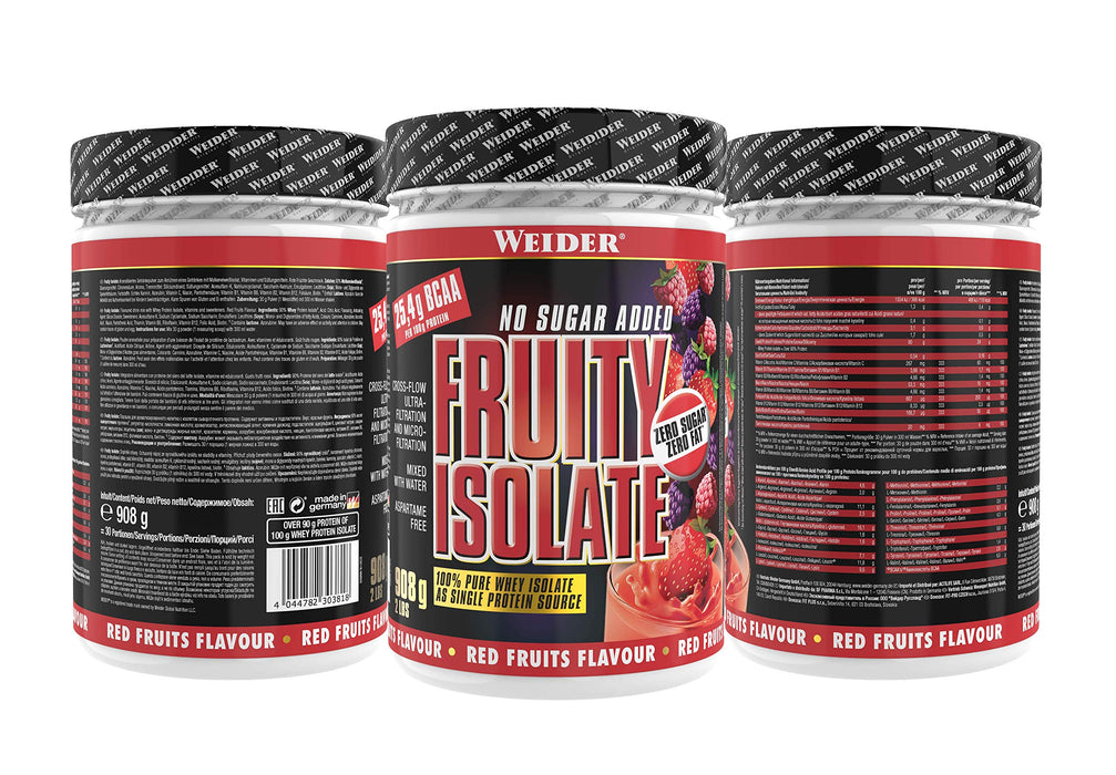 Weider Fruity Isolate, Red Fruits - 908 grams - Protein at MySupplementShop by Weider