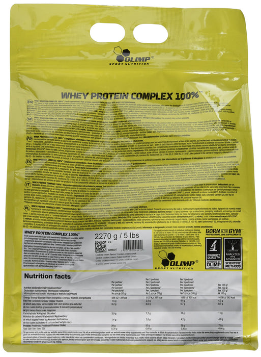 Olimp Nutrition Whey Protein Complex 100%, Cookies Cream (EAN 5901330044410) - 2270 grams - Protein at MySupplementShop by Olimp Nutrition