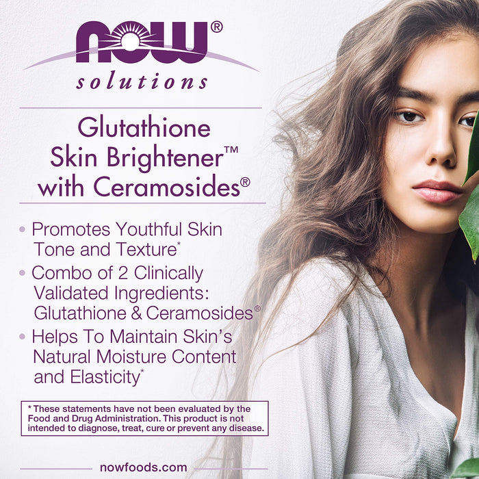 NOW Foods Glutathione Skin Brightener with Ceramosides - 30 vcaps - Health and Wellbeing at MySupplementShop by NOW Foods