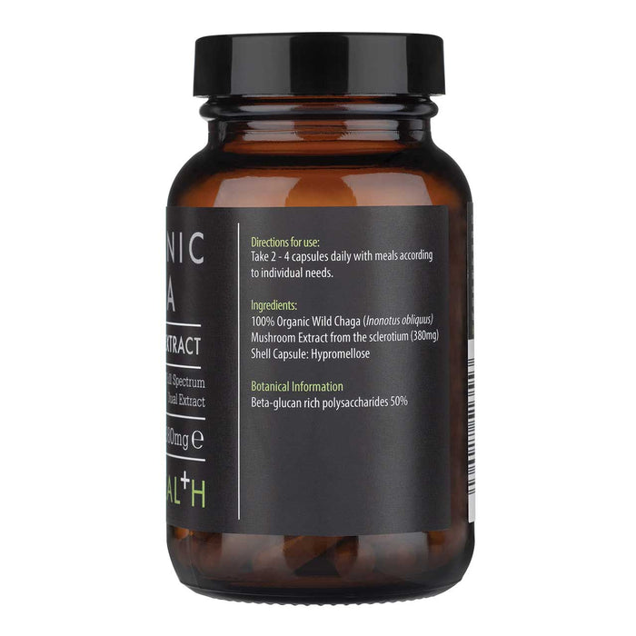 Kiki Health Organic Chaga Extract Mushroom 60 Vegicaps - Health and Wellbeing at MySupplementShop by KIKI Health