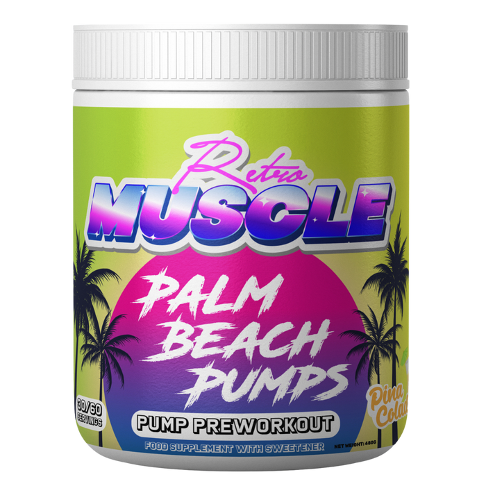 Retro Muscle Palm Beach Pumps 480g - Pina Colada - Health & Nutrition at MySupplementShop by Retro Muscle