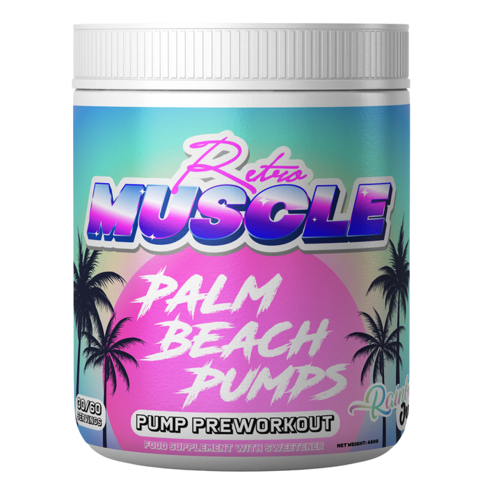 Retro Muscle Palm Beach Pumps 480g - Rainbow Juice - Health & Nutrition at MySupplementShop by Retro Muscle