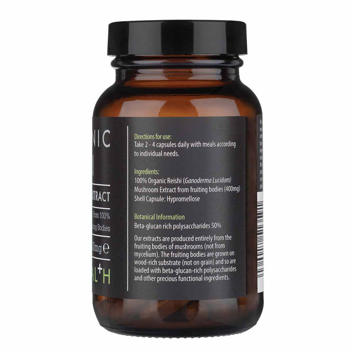 Kiki Health Organic Reishi Extract Mushroom 60 Vegicaps - Health and Wellbeing at MySupplementShop by KIKI Health