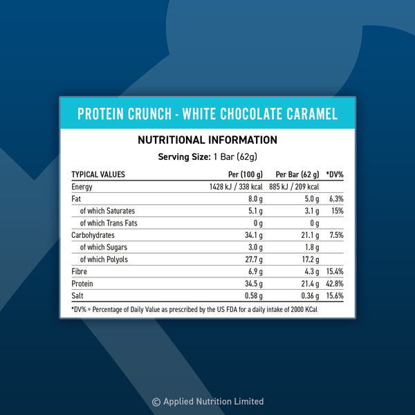 Applied Nutrition Protein Crunch Bar 12 x 62g - Protein Bars at MySupplementShop by Applied Nutrition