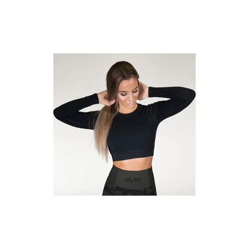 Gavelo Seamless Black Crop Top - XS - Top at MySupplementShop by Gavelo