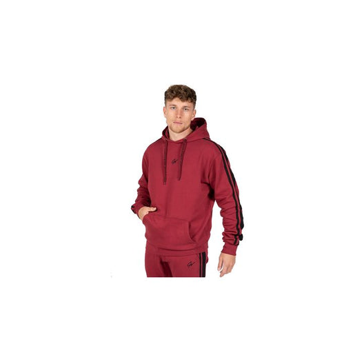 Gorilla Wear Banks Oversized Hoodie - Burgundy Red/Black - Small - Hoodie at MySupplementShop by Gorilla Wear