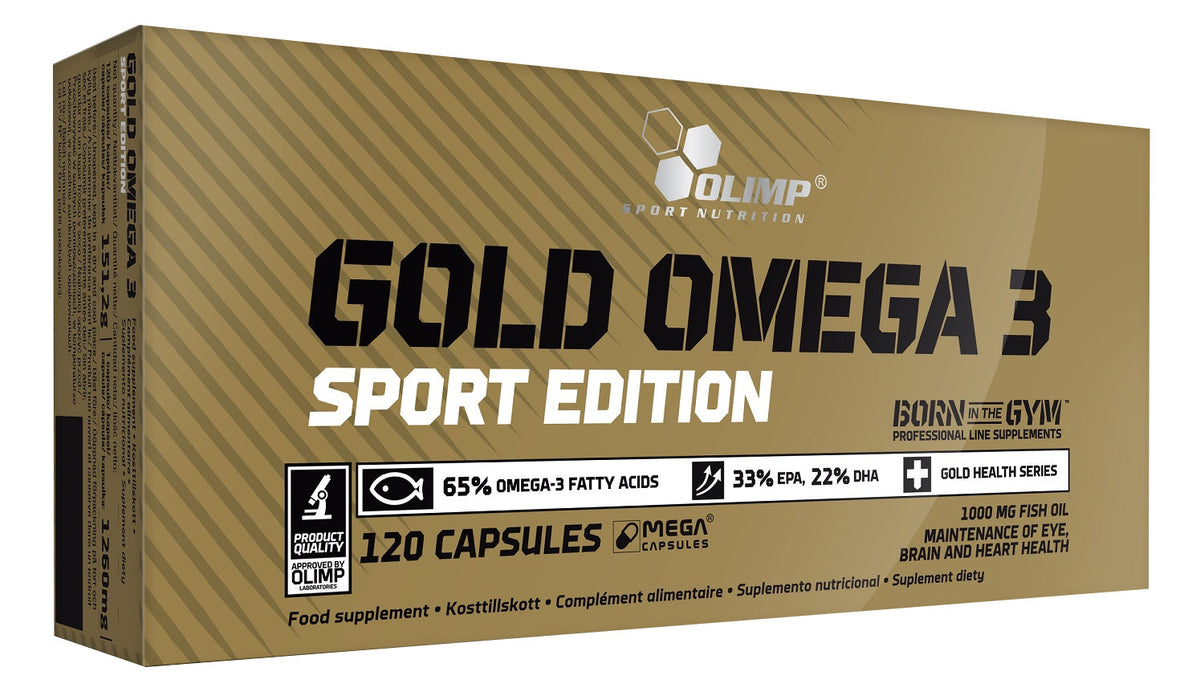 Olimp Nutrition Gold Omega 3, Sport Edition - 120 caps - Omegas, EFAs, CLA, Oils at MySupplementShop by Olimp Nutrition