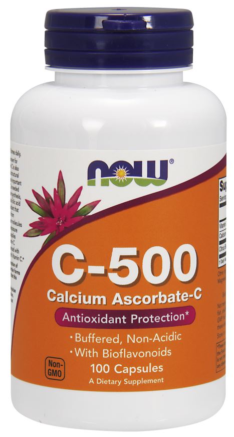 NOW Foods Vitamin C-500 Calcium Ascorbate-C - 100 caps - Vitamins & Minerals at MySupplementShop by NOW Foods