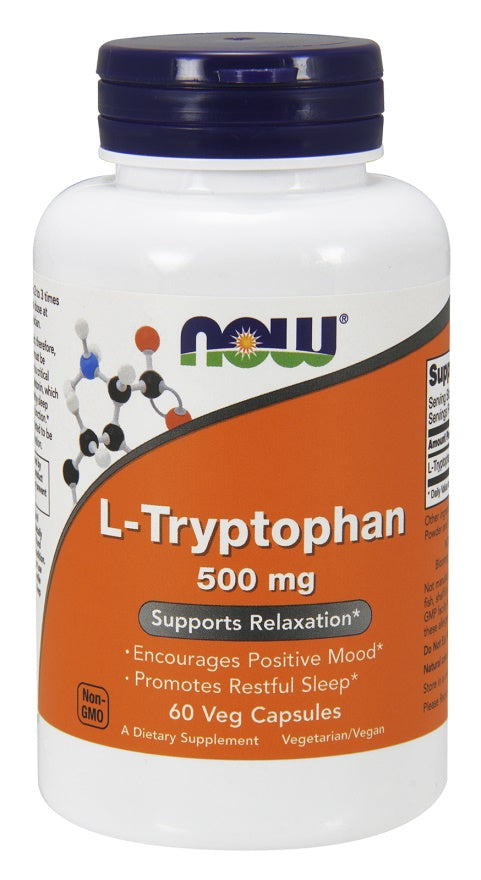 NOW Foods L-Tryptophan, 500mg - 60 vcaps - Amino Acids and BCAAs at MySupplementShop by NOW Foods