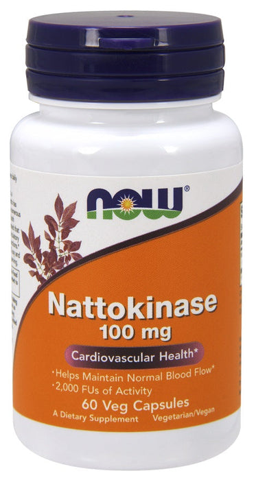 NOW Foods Nattokinase, 100mg - 60 vcaps - Health and Wellbeing at MySupplementShop by NOW Foods