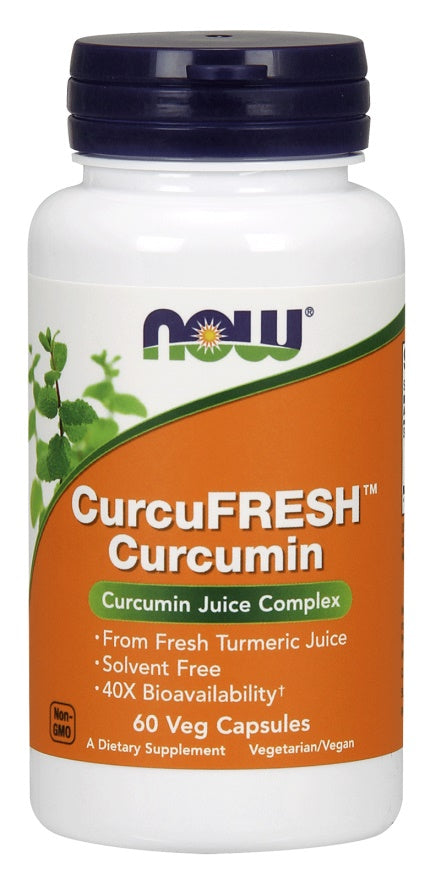 NOW Foods CurcuFRESH Curcumin, Capsules - 60 vcaps - Health and Wellbeing at MySupplementShop by NOW Foods