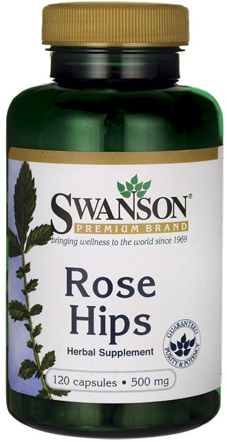 Swanson Rose Hips, 500mg - 120 caps - Health and Wellbeing at MySupplementShop by Swanson