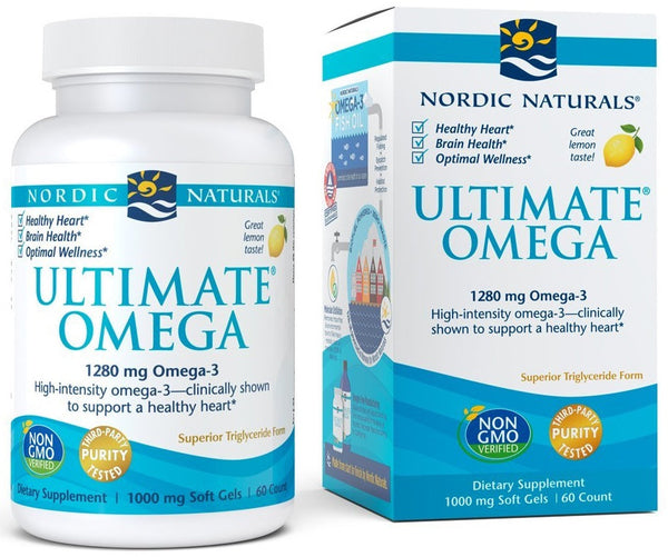 Nordic Naturals Ultimate Omega, 1280mg Lemon - 60 softgels - Health and Wellbeing at MySupplementShop by Nordic Naturals