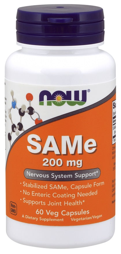 NOW Foods SAMe, 200mg - 60 vcaps - Joint Support at MySupplementShop by NOW Foods