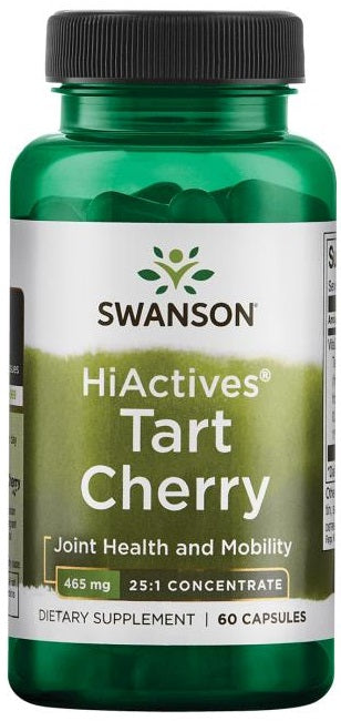 Swanson HiActives Tart Cherry, 465mg - 60 caps - Health and Wellbeing at MySupplementShop by Swanson