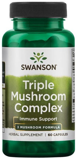 Swanson Triple Mushroom Standardized Complex - 60 caps - Health and Wellbeing at MySupplementShop by Swanson